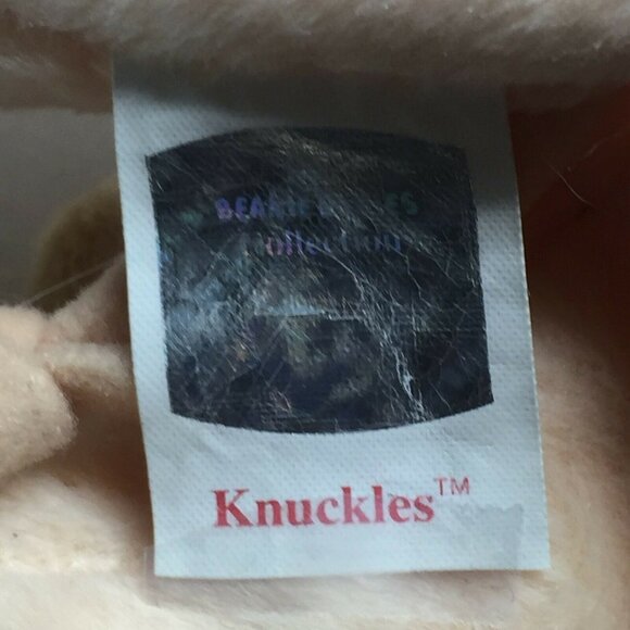 Ty Beanie Baby Knuckles Pig Plush Stuffed Animal Retired W Tag March 25 1999 - Picture 6 of 10